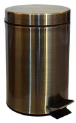 Cestino portarifiuti 17x26 cm in acciaio inox/bronzo