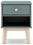 Comodino per bambini verde polveroso Esteban – Marckeric