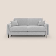 Gregory Divano letto con materasso h18 cm in microfibra effetto velluto impermeabile T09 grigio chiaro