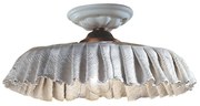 Plafoniera Classica Modena Metallo E Ceramica Nero Sfumato Rame 38Cm 1 Luce E27