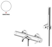 Rubinetto per vasca getto aerato Circle two per muro bianco verniciato GATTONI RUBINETTERIA