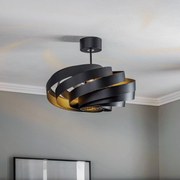Plafoniera soffitto Vento Domiluce, dimmerabile, Nero, Soggiorno / Sala da pranzo, Metallo, Moderno, Plafoniera