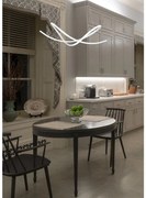 Lampadario LED moderno India bianco, luce con 3 temperature di colore 2650 lumen, NOVECENTO