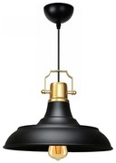 Lampadario a sospensione con cavo AYD 1xE27/40W/230V nero/oro