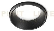 Thessaly faretto da incasso 1 luce bordo raso nero ip54 attacco gu1...