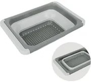 Scolapasta allungabile salvaspazio 26x12x55 cm grigio