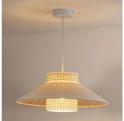 Duolla - Lampadario a sospensione con filo RIO RATTAN 1xE27/15W/230V diametro 45 cm beige/rattan