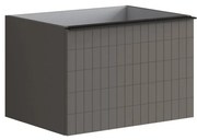 Mobile da bagno sotto lavabo Pixel grid grigio laccato opaco L 60 x H 40 x P 45.5 cm 1 cassetto, lavabo non incluso