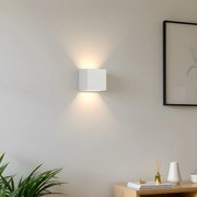 Applique da Parete a forma di Cubo in Gesso Pitturabile G9