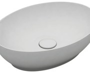 Lavabo da appoggio OLYMPIA CERAMICA ovale in ceramica L 50 x H 14 x P 38 cm bianco lucido piletta non inclusa