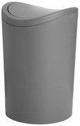 Pattumiera bagno in polipropilene grigio 6 Lt con coperchio basculante