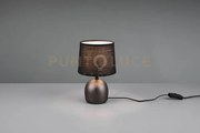 Malu lampada da tavolo in ceramica con paralume acciaio antico h. 2...