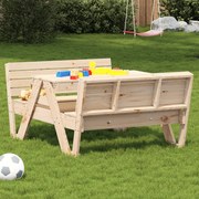 Tavolo da picnic per bambini 88x122x58cm legno massello di pino
