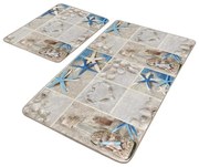 Tappeti da bagno beige in set di 2 pezzi 60x100 cm - Mila Home