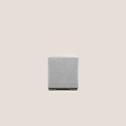 Cube pouf in tessuto morbido impermeabile T02 grigio chiaro