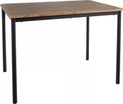 Tavolo City in finitura rovere artisan e struttura in metallo nero – 110x75x77 cm