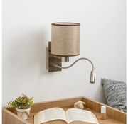 Brilagi - Applique a LED NUBILA 1xE27/25W/230V + LED/3W cromo/marrone