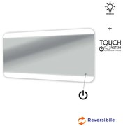 Specchio 70 X 136 LED con sensore touch retroilluminato bordi satinati