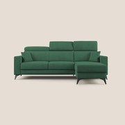 Pegaso divano letto angolare con poggiatesta reclinabili e rivestimento impermeabile T02 verde