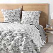 Set con copriletto e federa bianco/grigio in microfibra 220x240 cm Faustine – douceur d'intérieur