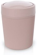 Pattumiera bagno rosa in plastica 4,2 lt con coperchio basculante Ring