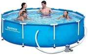 Piscina Rigida Rotonda 366x76 cm con Pompa Filtrante - Capacità 6.473 lt