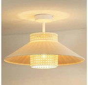 Duolla - Lampadario a plafone RIO RATTAN 1xE27/15W/230V diametro 45 cm beige/rattan