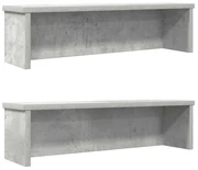 Scaffali Da Cucina Impilabili 2 Pz Grigio Cemento 60x15x16 Cm /
