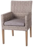 Sedia da giardino Patsy Grigio Legno Rattan 58 x 63 x 86 cm