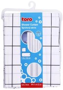 Tenda doccia TORO EASY 178x199 cm bianco/nero