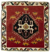 Shiraz Tappeto 60 x 60 Rosso (Iran) Annodato A Mano