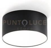 Gpl243c- plafoniera nera a led in alluminio 3000k 1280lm 16w d.14cm