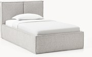 Letto singolo imbottito in bouclé con contenitore Dream