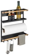 WENKO 54114100 - Organizer MAGNA 33x34 cm nero/marrone