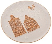 Piatto da portata bianco in ceramica a tema natalizio ø 26 cm Christmas cottage – Dakls