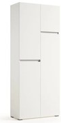 Mobile lavanderia Laundry 4 ante in truciolare bianco P 37 x L 80 x H 195 cm