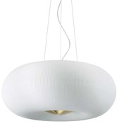 Sospensione Moderna Arizona Vetro Bianco 5 Luci Gx53 9W 3000K Luce Calda