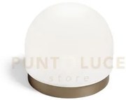 Domu lampada da tavolo piccola bronzo vetro bianco 1 luce attacco gx53