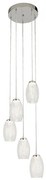 Cyclone 5lt multi-drop pendant - metallo cromato e vetro