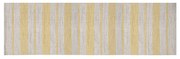 Passatoia per corridoio in cotone giallo e beige 60 x 200 cm CABOURG