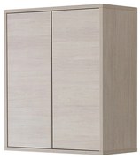 Pensile bagno 60 cm sospeso linea Way rovere chiaro 2 ante apertura push