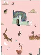 KEK Amsterdam Carta da parati Forest Animals - Pink