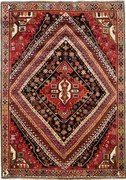 Shiraz Tappeto 260x180 Rosso (Iran) Annodato A Mano