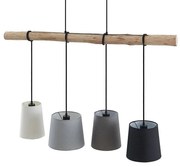 Lindby - Hinai 4 Lampada a Sospensione Black/Grey/White Lindby