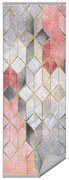 Tappeto grigio e rosa lavabile 80x200 cm Optic - Mila Home