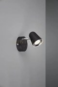 Toulouse spot singolo led 3,5w 400lm, 3000k nero satinato con bordo...