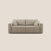 Morfeo divano con seduta estraibile in morbido tessuto impermeabile T02 beige 180 cm