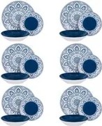 Servizio 18 piatti porcellana Ariel blu
