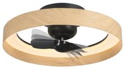 Ventilatore da soffitto Milton nero, Ø 58 cm, CCT, dimmerabile, SULION IP20