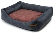 Letto per cani bordeaux-grigio scuro 55x65 cm SoftBED Eco S - Rexproduct